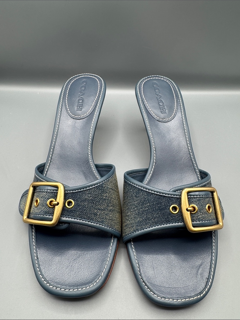 Coach Women's Margot Slip-On Kitten Heel Sandals - Picture 2 of 4